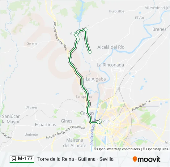 M-177 Bus Line Map
