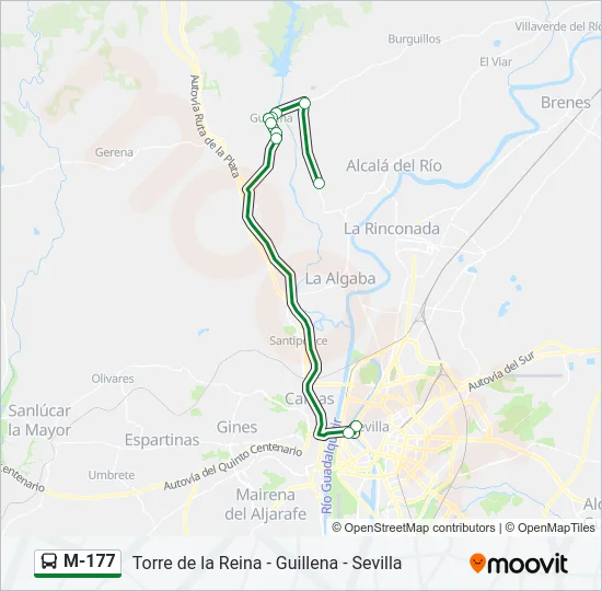 M-177 Bus Line Map