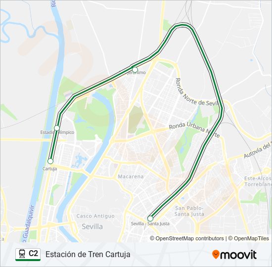 Mapa de C2 de tren