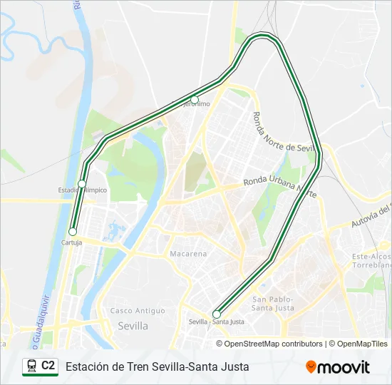 C2 Train Line Map