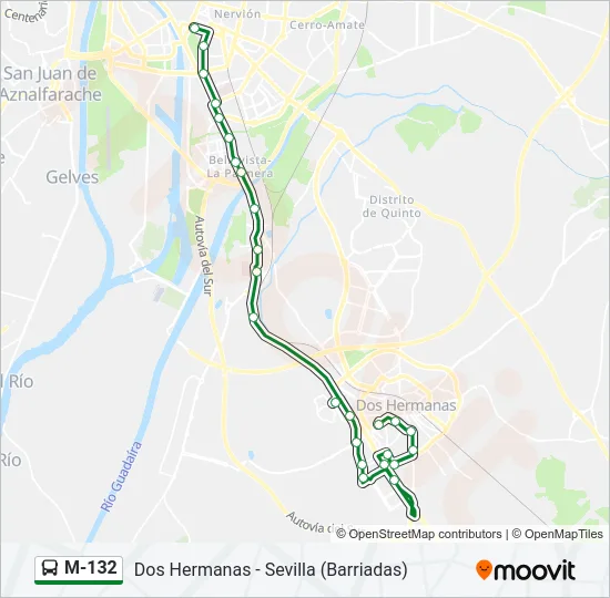M-132 Bus Line Map
