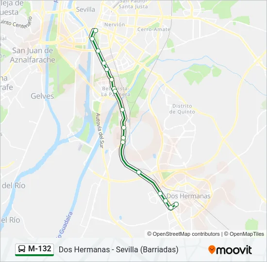M-132 Bus Line Map