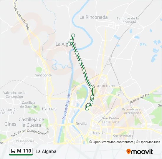 M-110 Bus Line Map