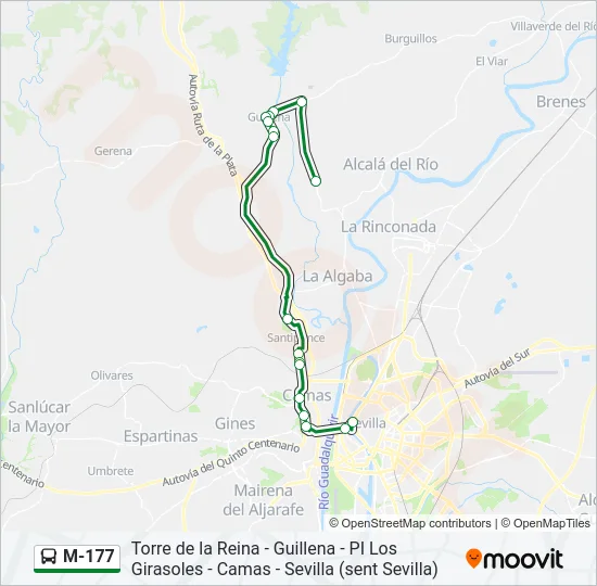 M-177 Bus Line Map