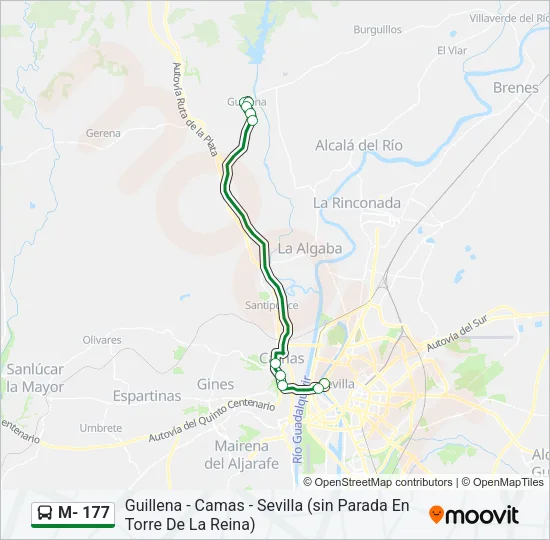 M- 177 Bus Line Map
