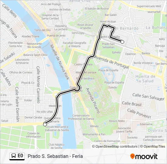 E0 Bus Line Map