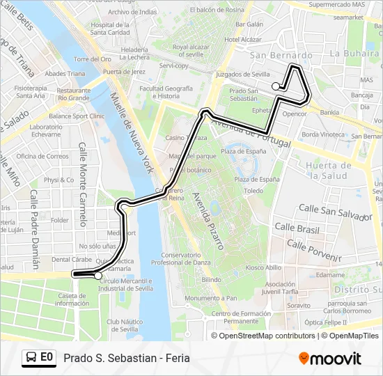 E0 Bus Line Map