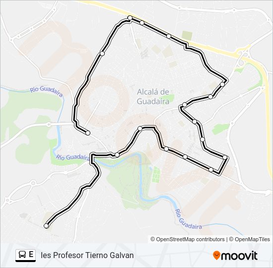 Mapa de E de autobús