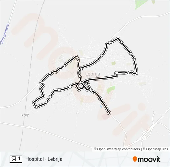 1 Bus Line Map