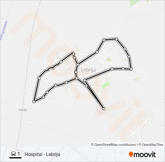 1 bus Mapa de línia