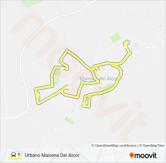 1 Bus Line Map