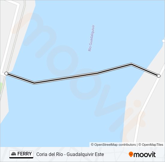 Mapa de la línea FERRY