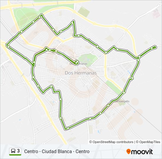 Mapa de 3 de autobús