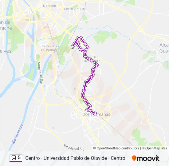 5 Bus Line Map