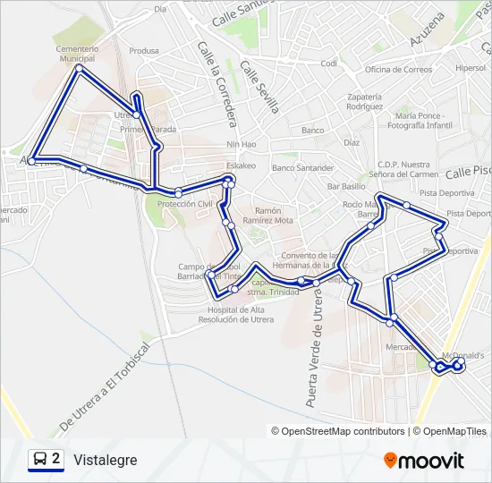 2 Bus Line Map