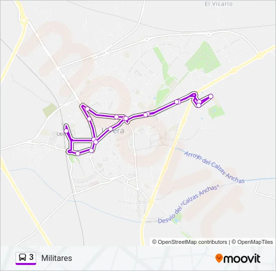 3 Bus Line Map