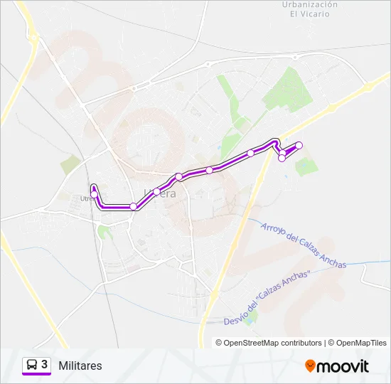 3 Bus Line Map