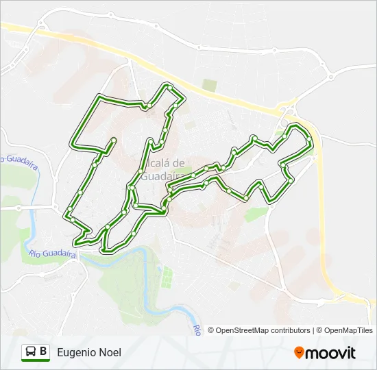 B Bus Line Map