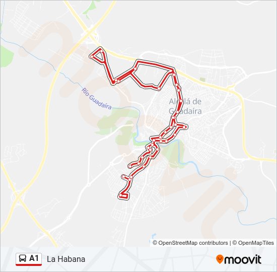 A1 Bus Line Map
