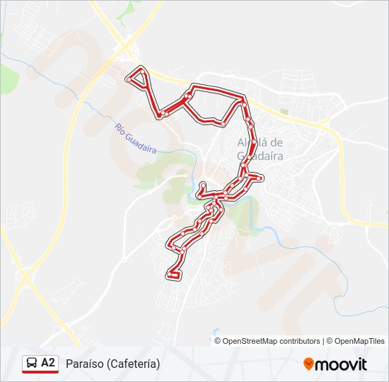 A2 Bus Line Map