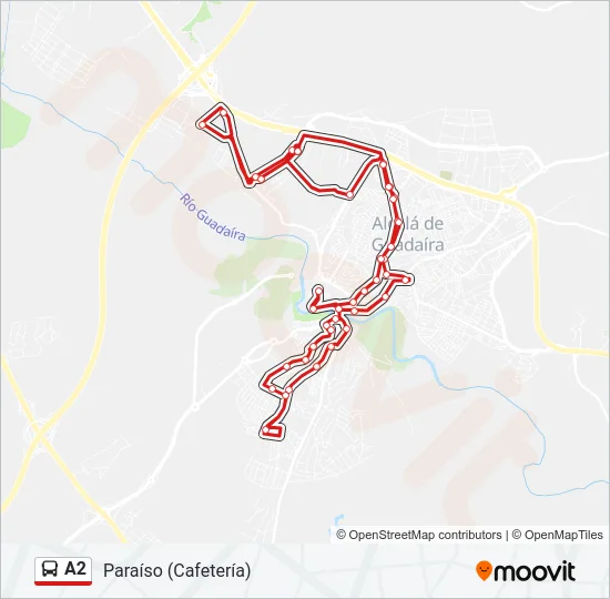 A2 Bus Line Map