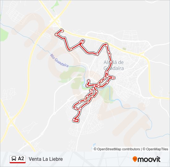 A2 Bus Line Map