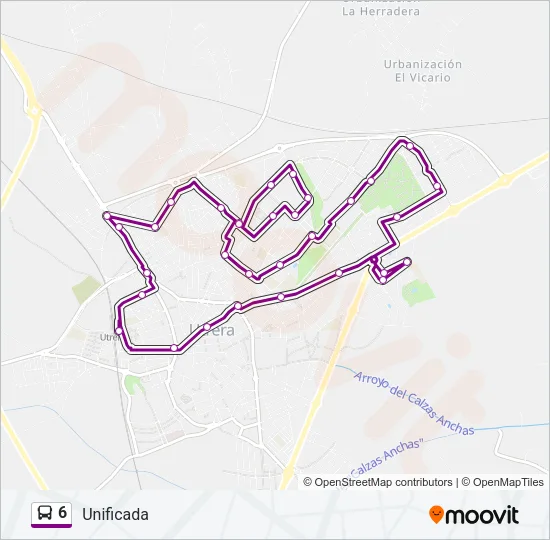 6 Bus Line Map