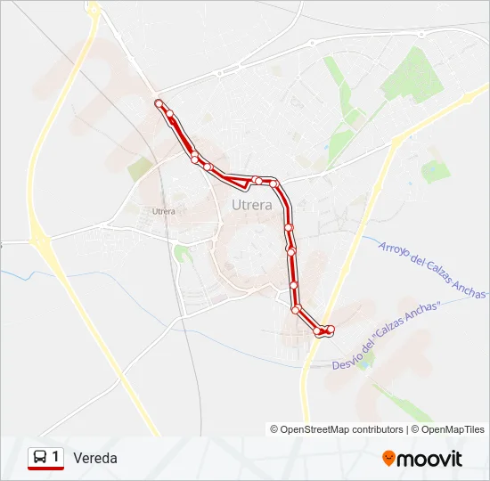 1 Bus Line Map