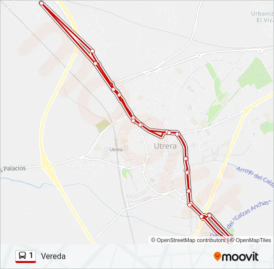 1 Bus Line Map