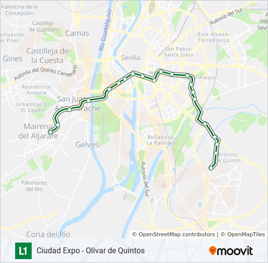 L1 metro Line Map