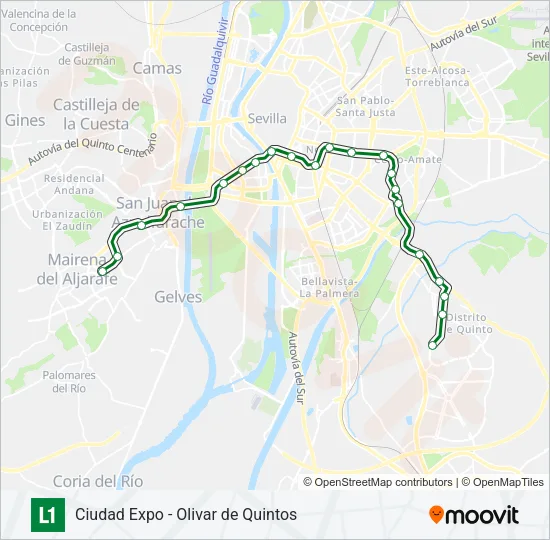 L1 Metro Line Map