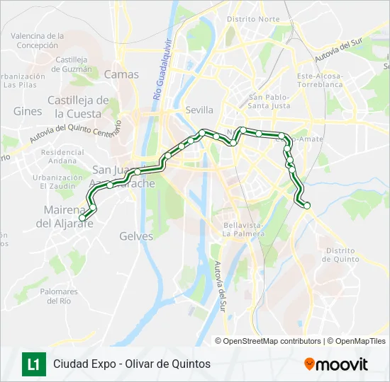 L1 Metro Line Map