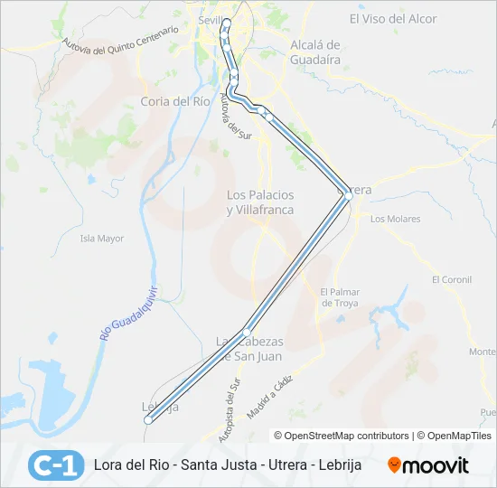 C1 Train Line Map
