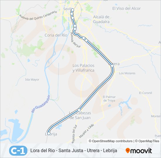 Mapa de C1 de tren