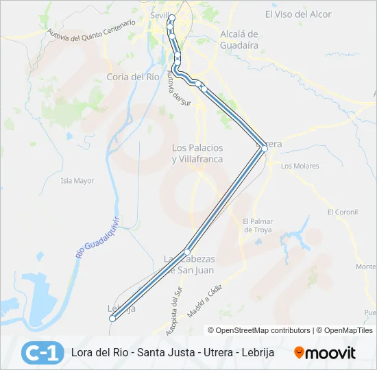 C1 Train Line Map