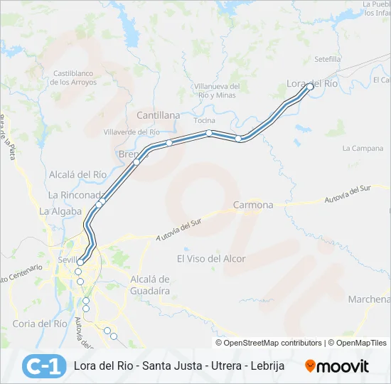 C1 Train Line Map