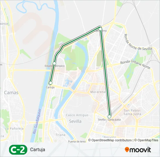 C2 Train Line Map