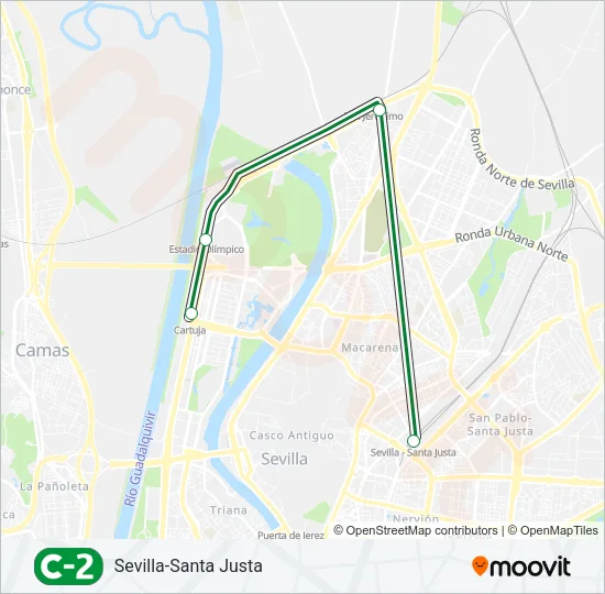 C2 Train Line Map