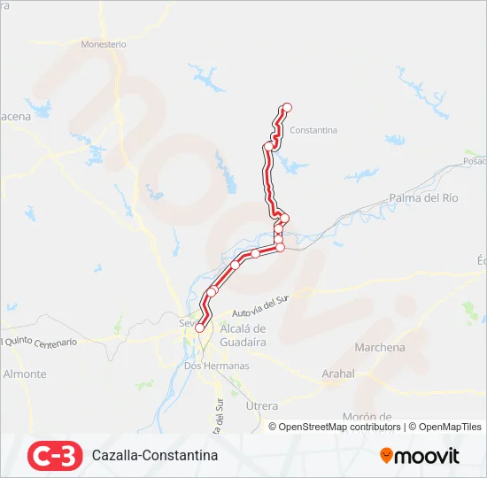 C3 Train Line Map
