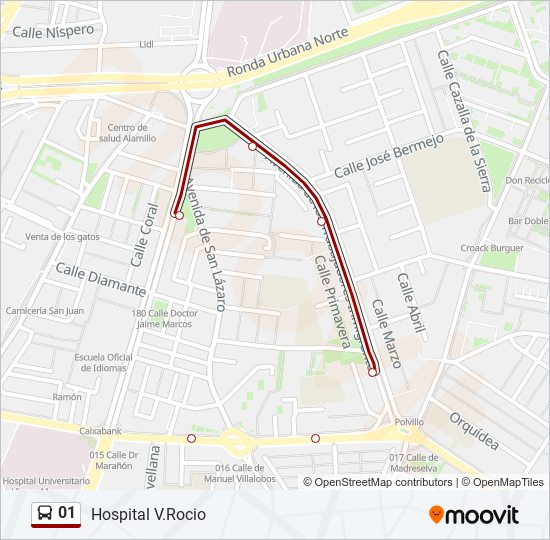 Mapa de 01 de autobús