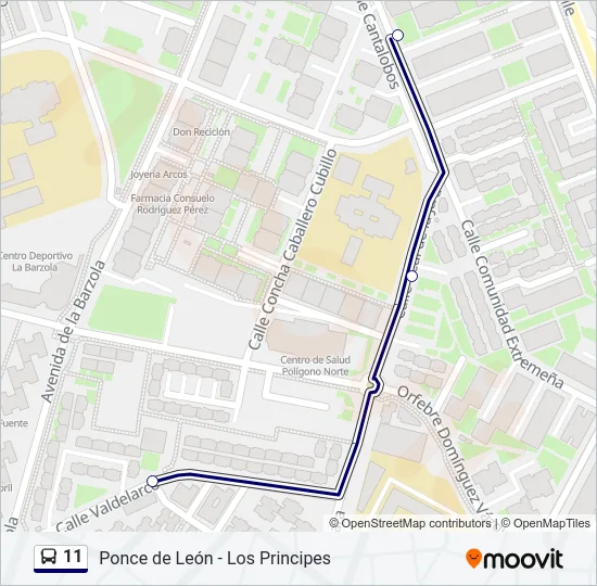 11 Bus Line Map