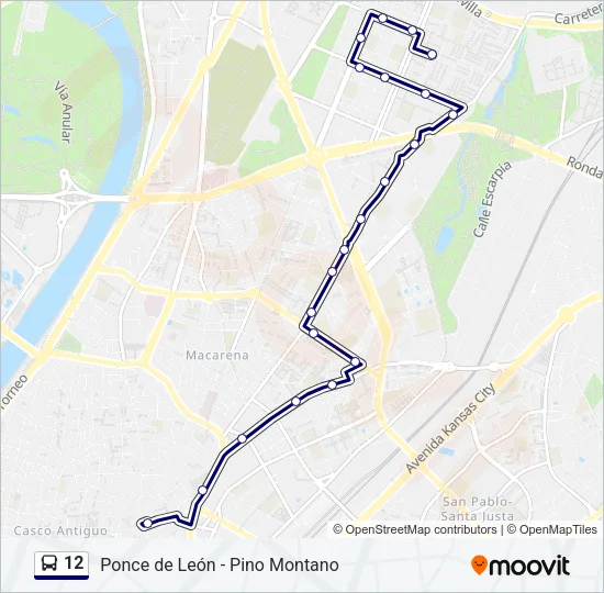 12 Bus Line Map