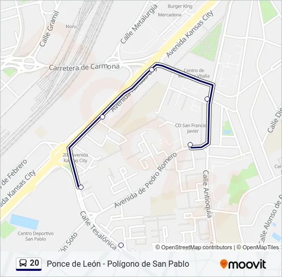 20 Bus Line Map