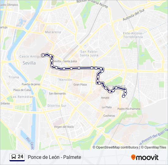 Mapa de 24 de autobús