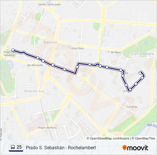 25 bus Mapa de línia