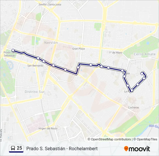 25 Bus Line Map