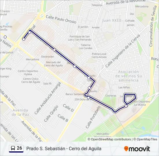 26 Bus Line Map