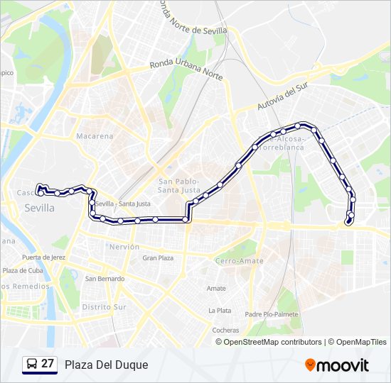 Mapa de 27 de autobús