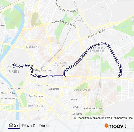 27 Bus Line Map