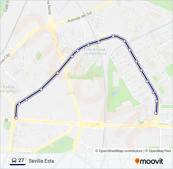 27 Bus Line Map